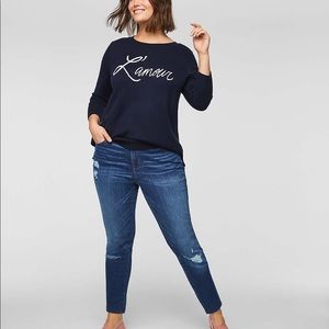 Skinny destructed jeans Loft 26